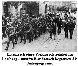Enmarsch einer Wehrmachtseinhaeit in Lemberg
