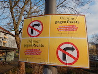 Plakataktion in Jena