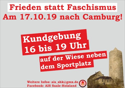 Banner: Frieden statt Faschismus 